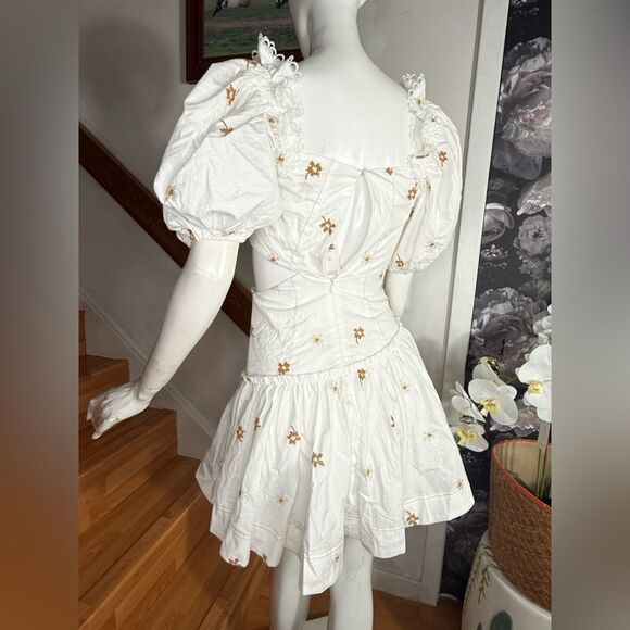 Anthropologie En Saison Square-Neck Puff-Sleeve Dress/ XS - Picture 10 of 12